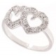 18k Gold Plated Hearts CZ Love Ring